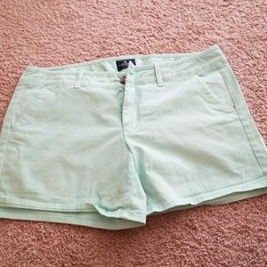 American Eagle Mint Green high-waisted shorts